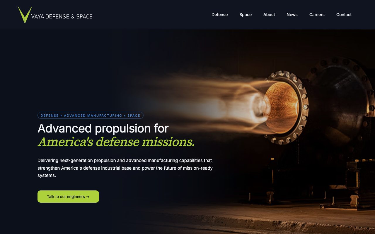 Vaya Space website