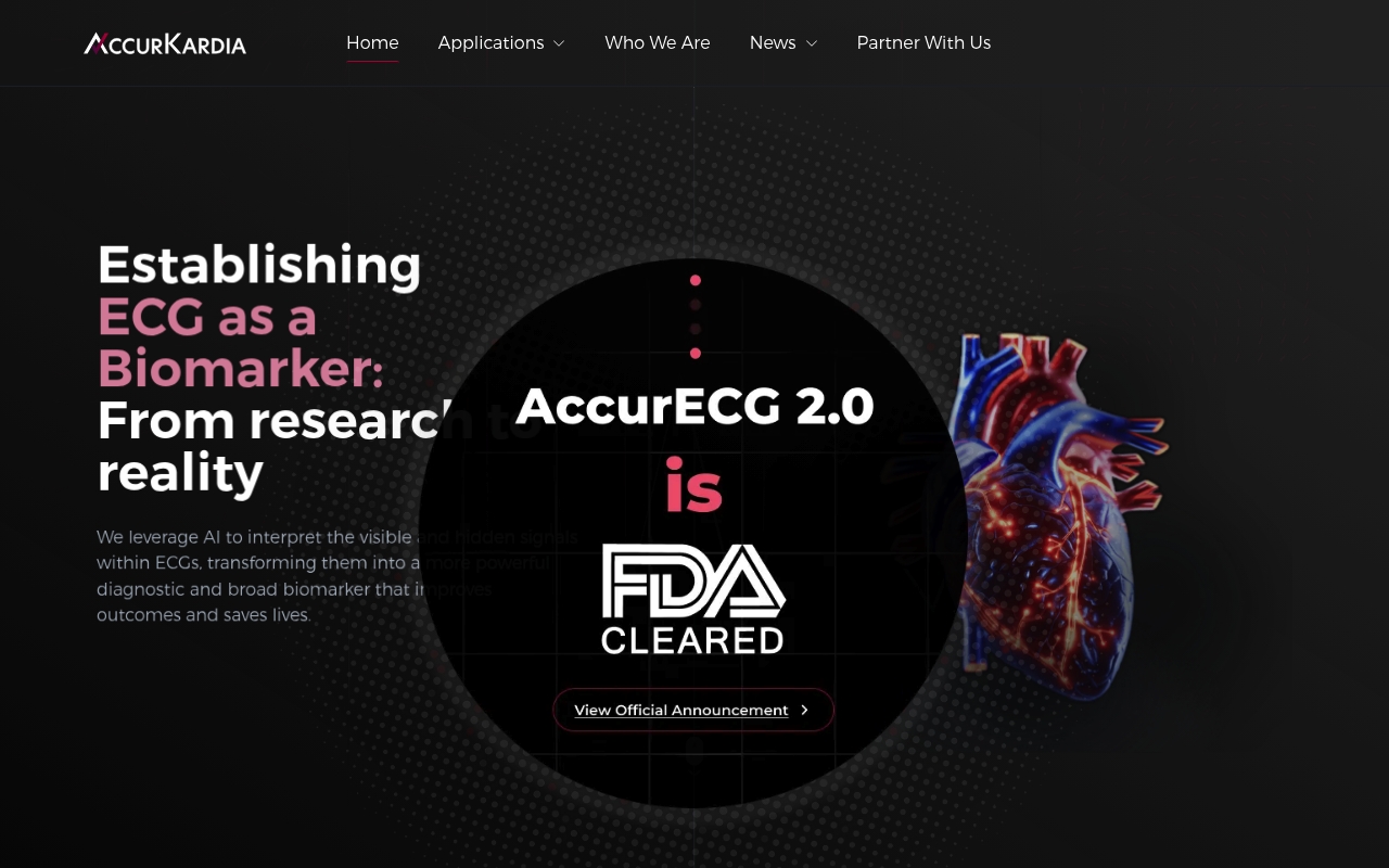 AccurKardia website