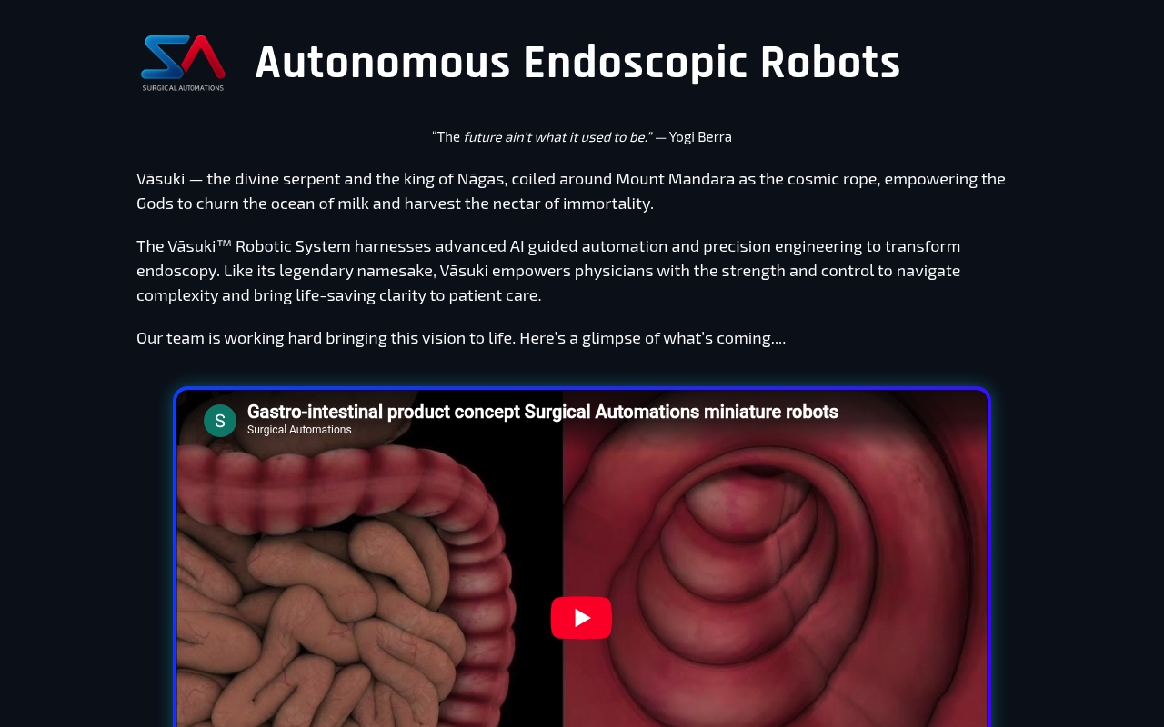 Surgical Automations website