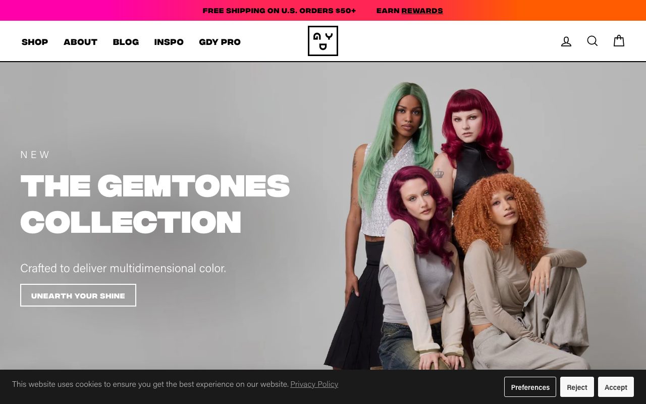 Good Dye Young website