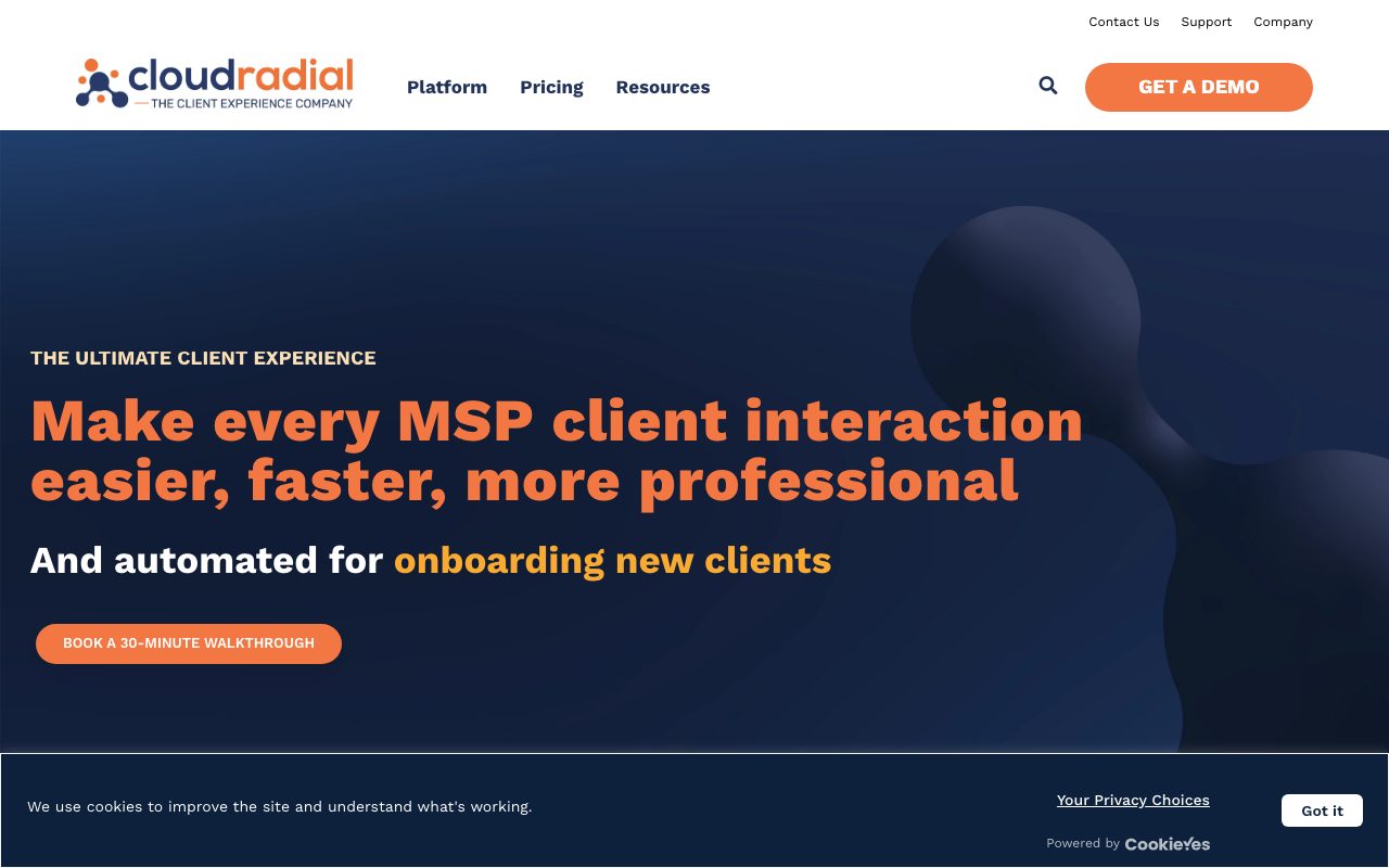 CloudRadial website