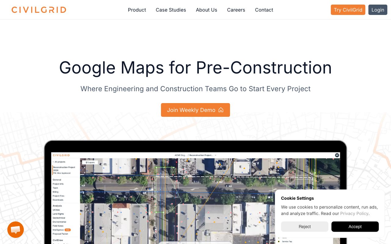 CivilGrid website