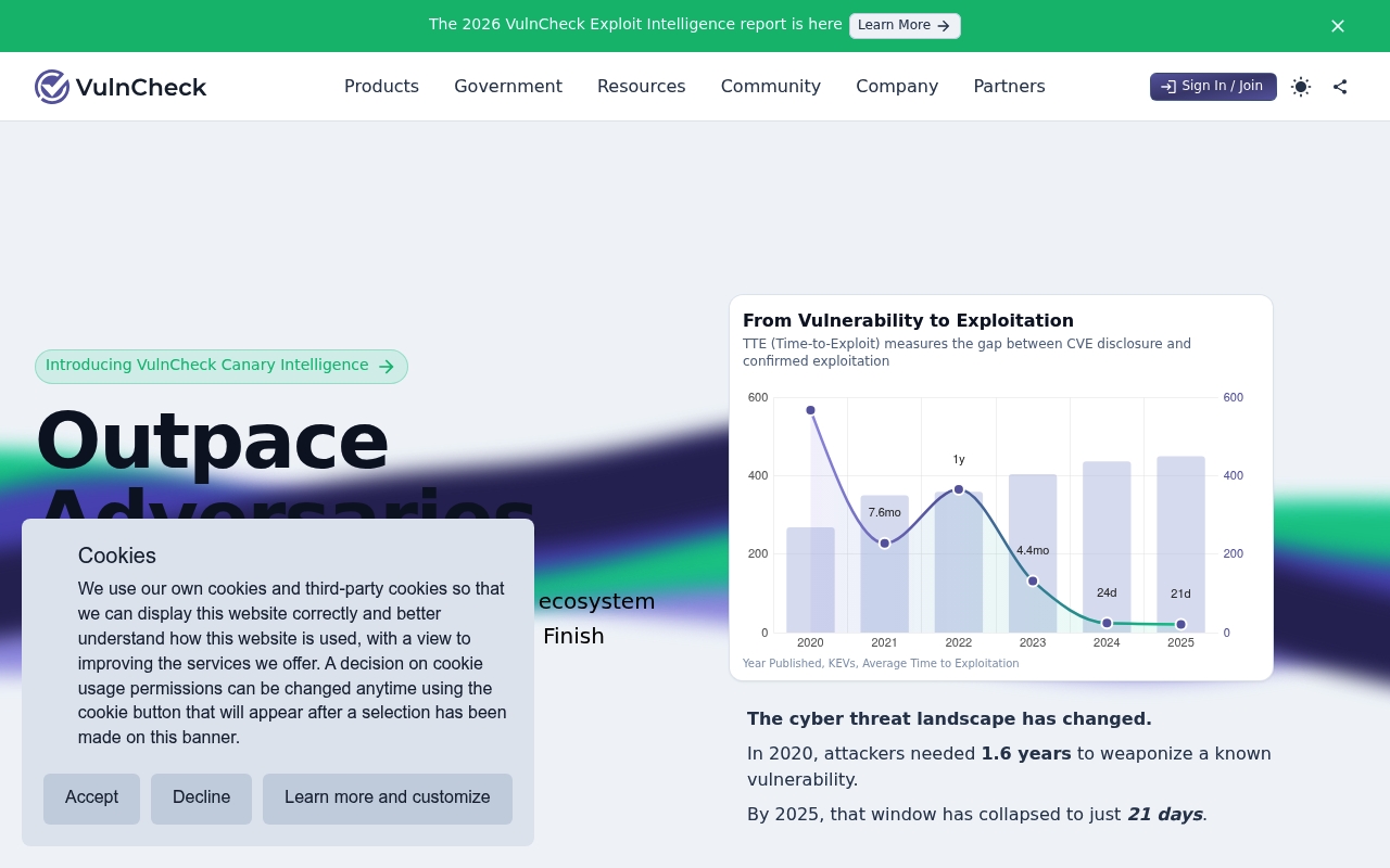 VulnCheck website