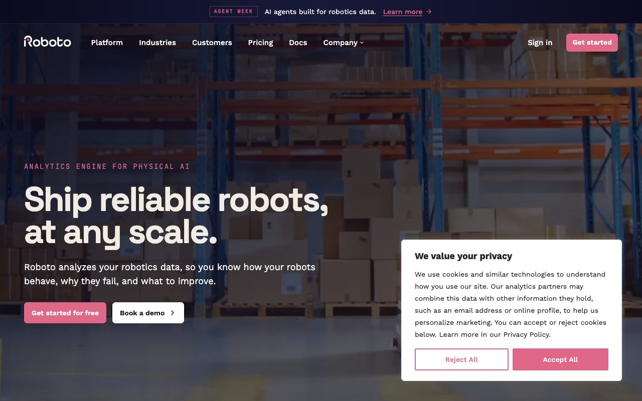 Roboto AI website