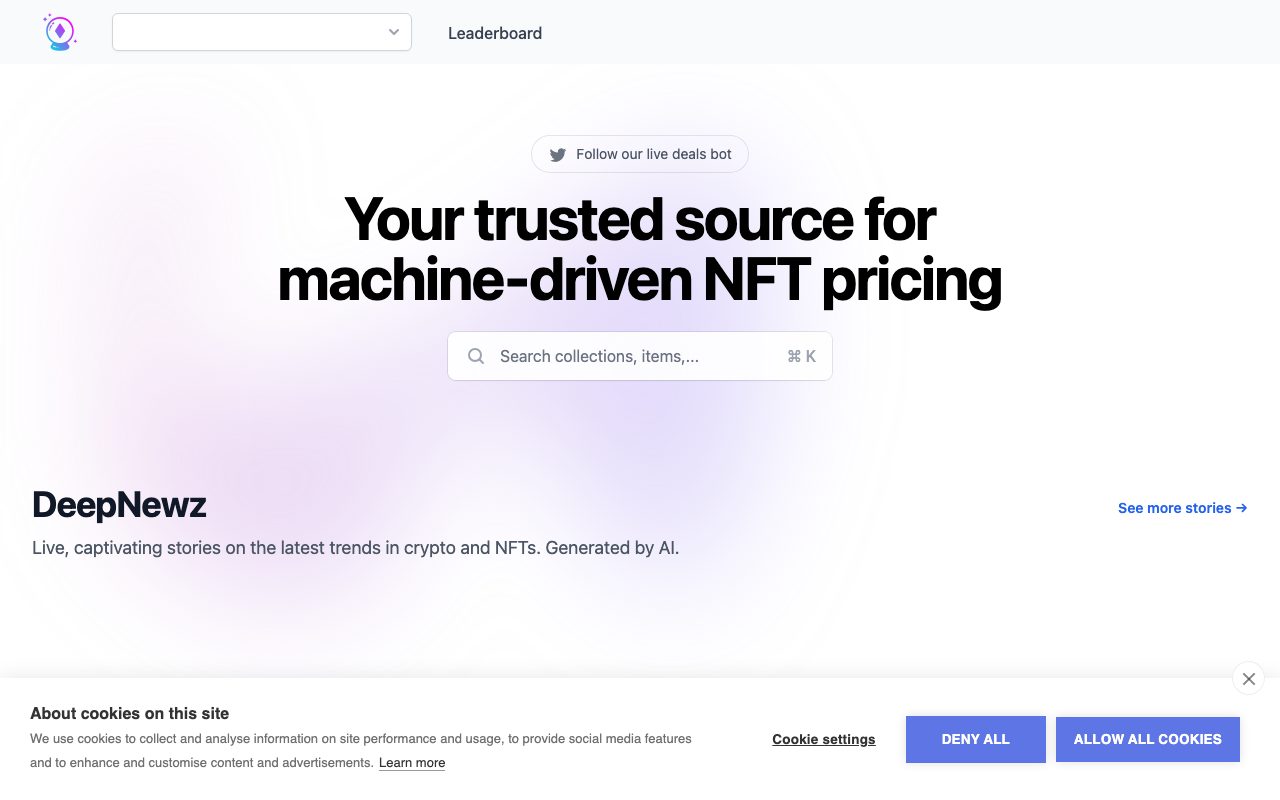 DeepNFTValue website