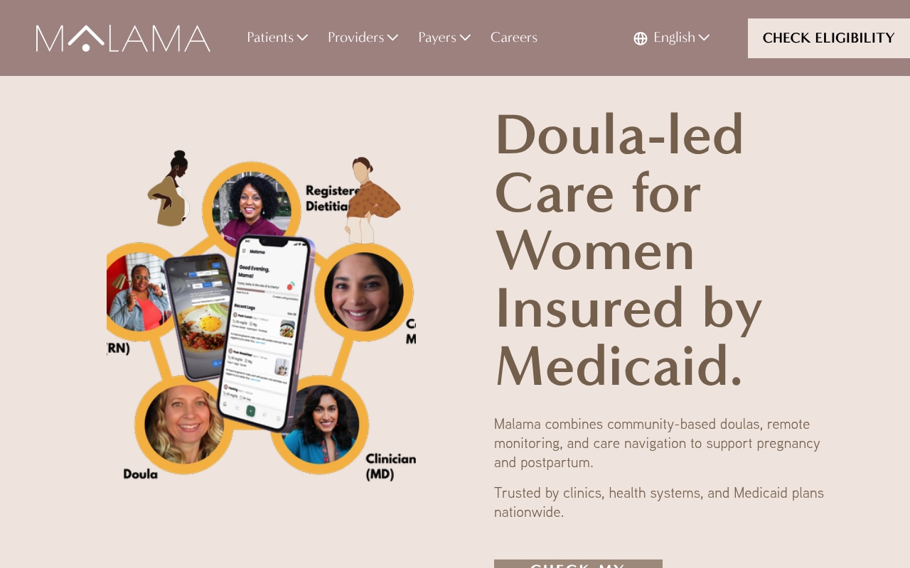 Malama Health website