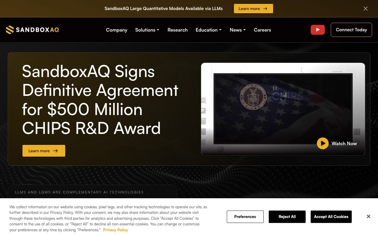 SandboxAQ website