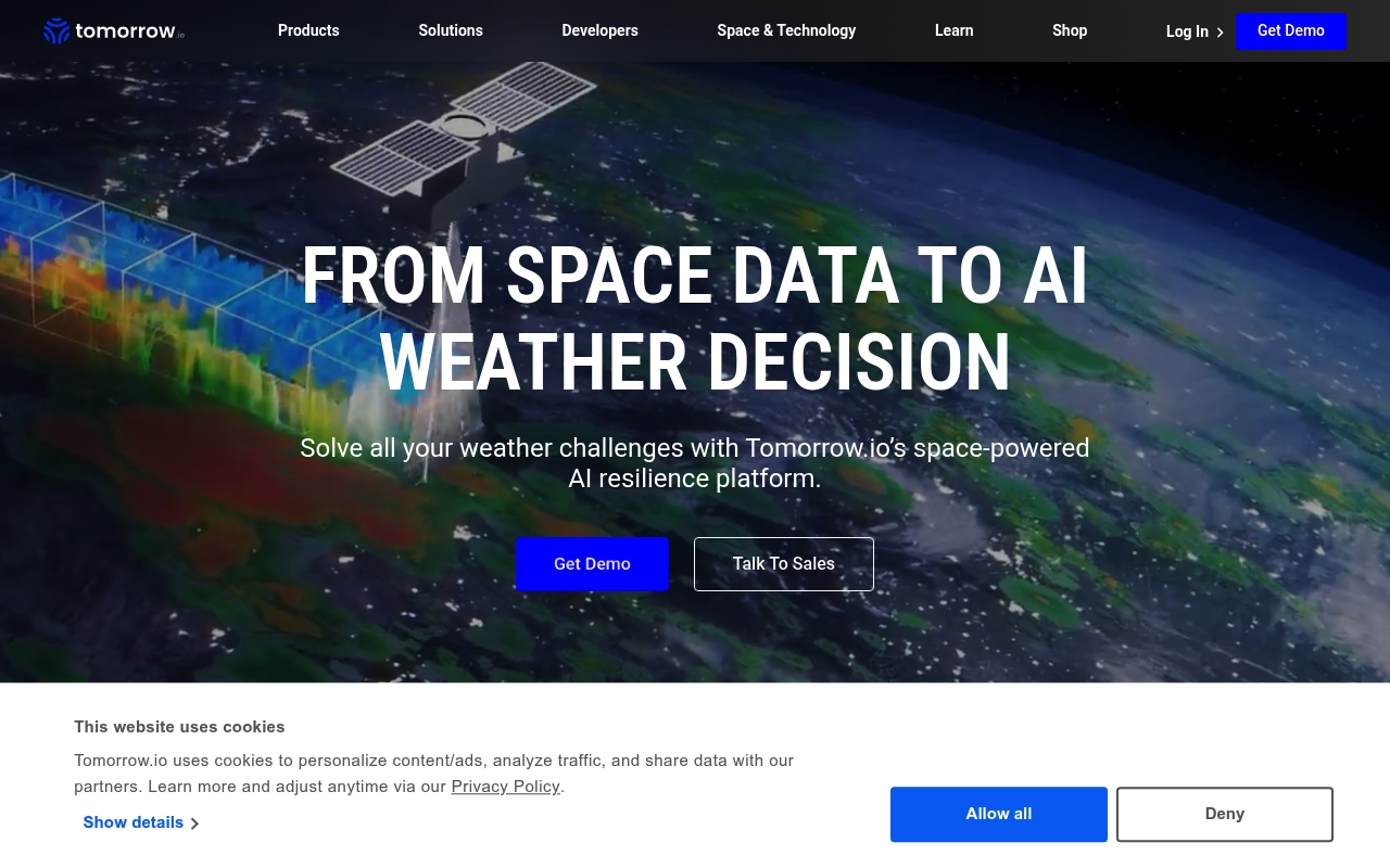 Tomorrow.io website