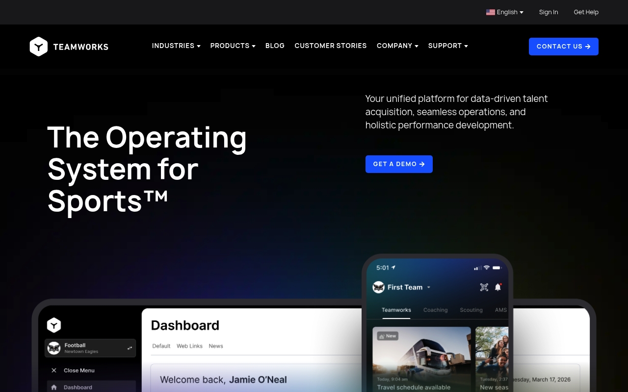 Teamworks website