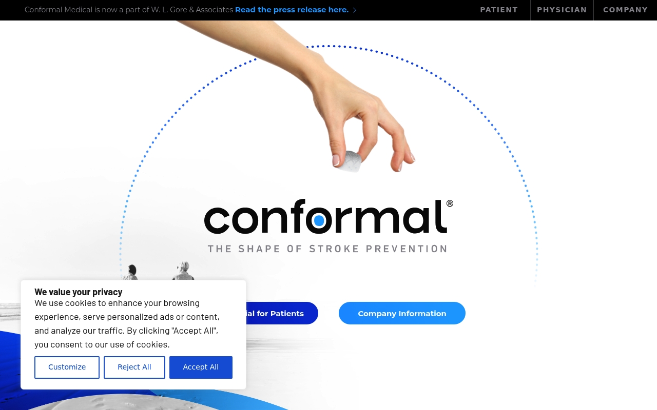 Conformal Medical website