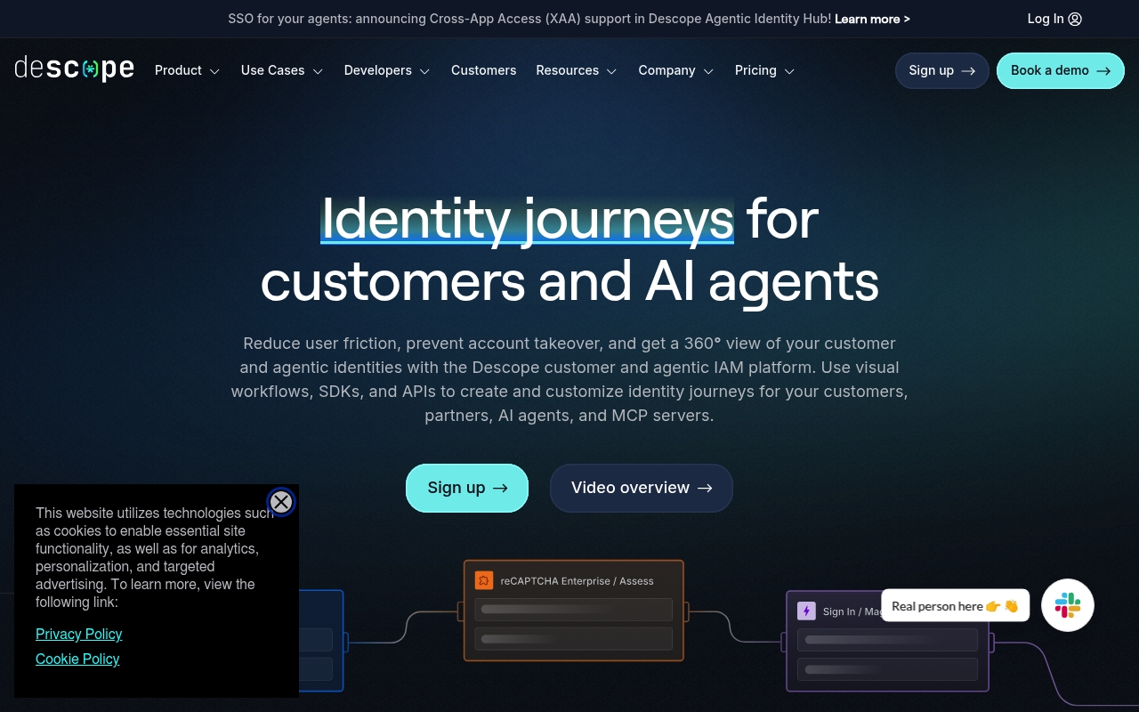 Descope website