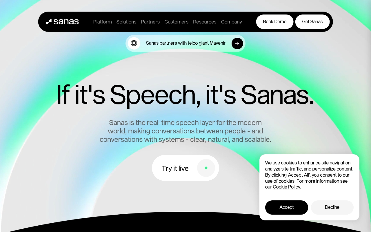 Sanas website