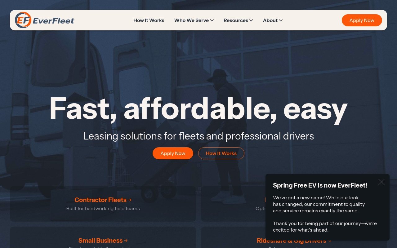 Spring Free EV website