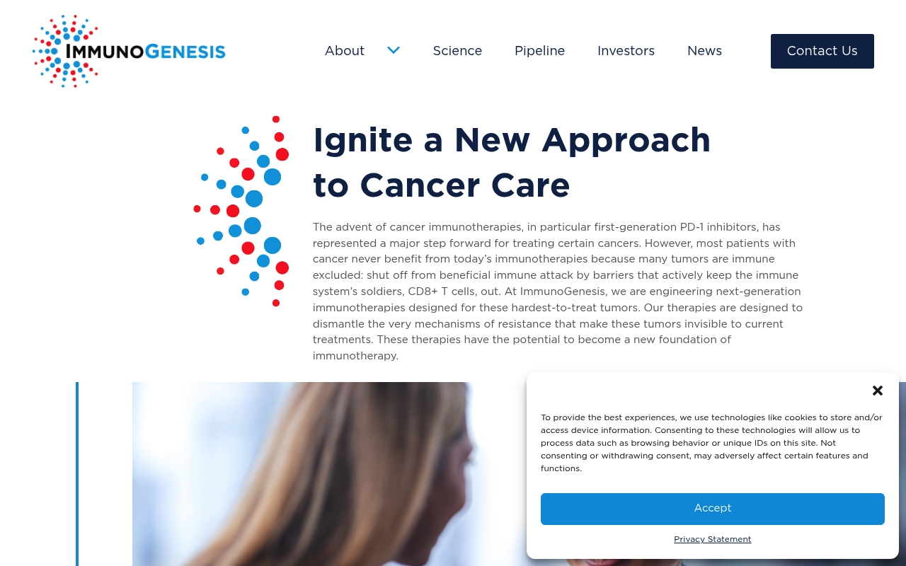 ImmunoGenesis website