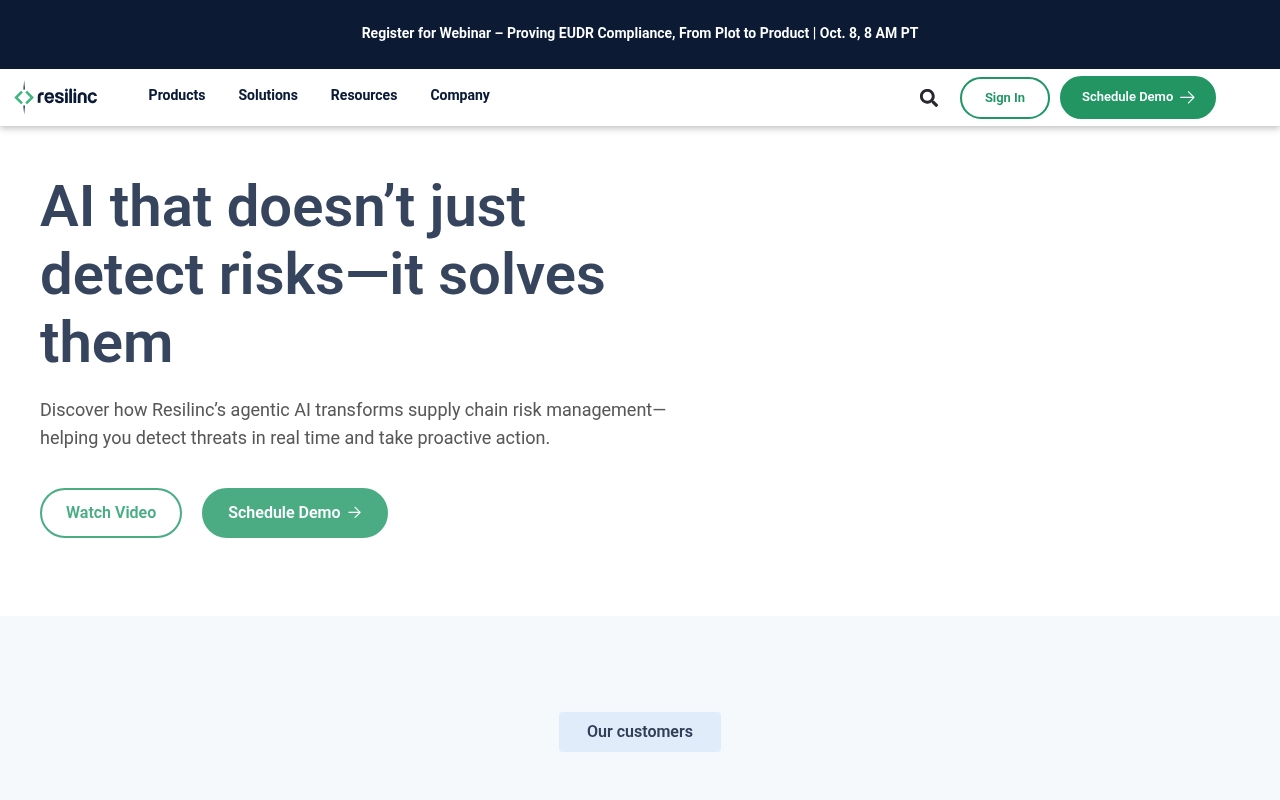 Resilinc website