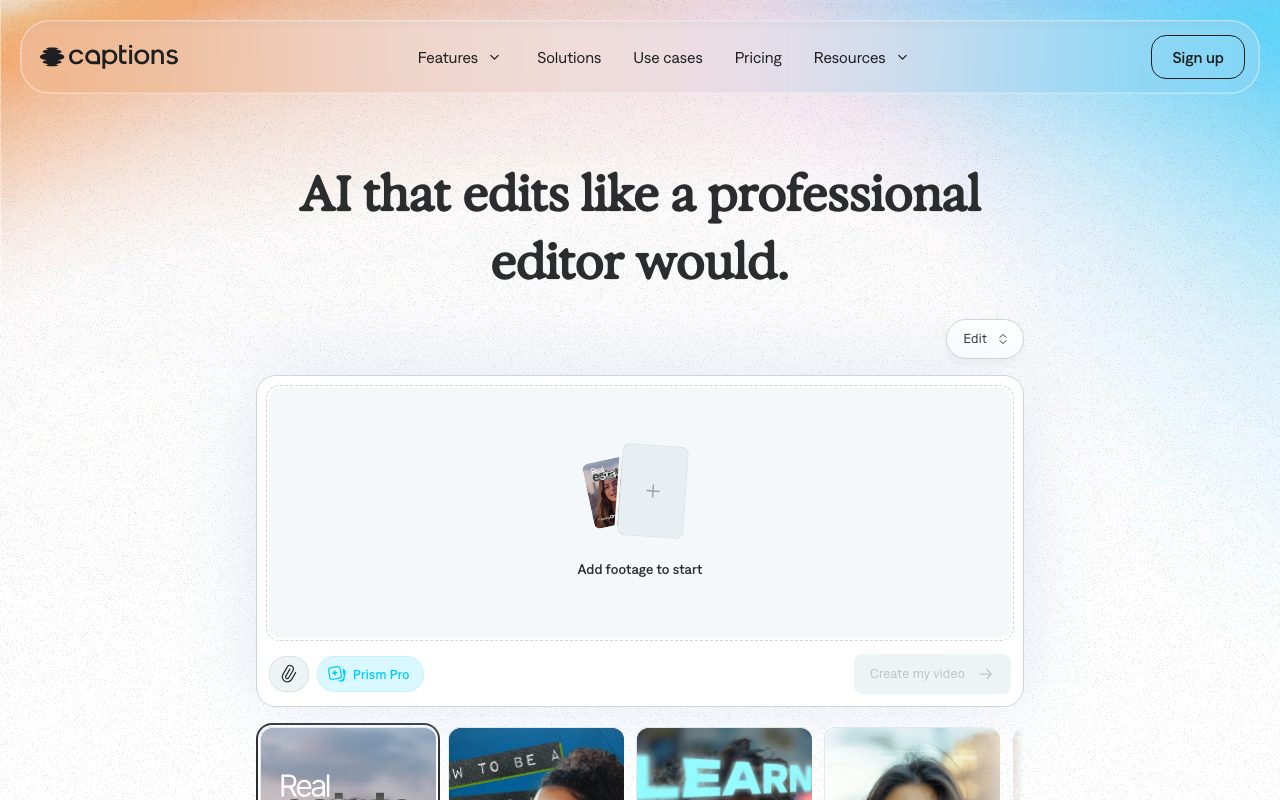 Captions website