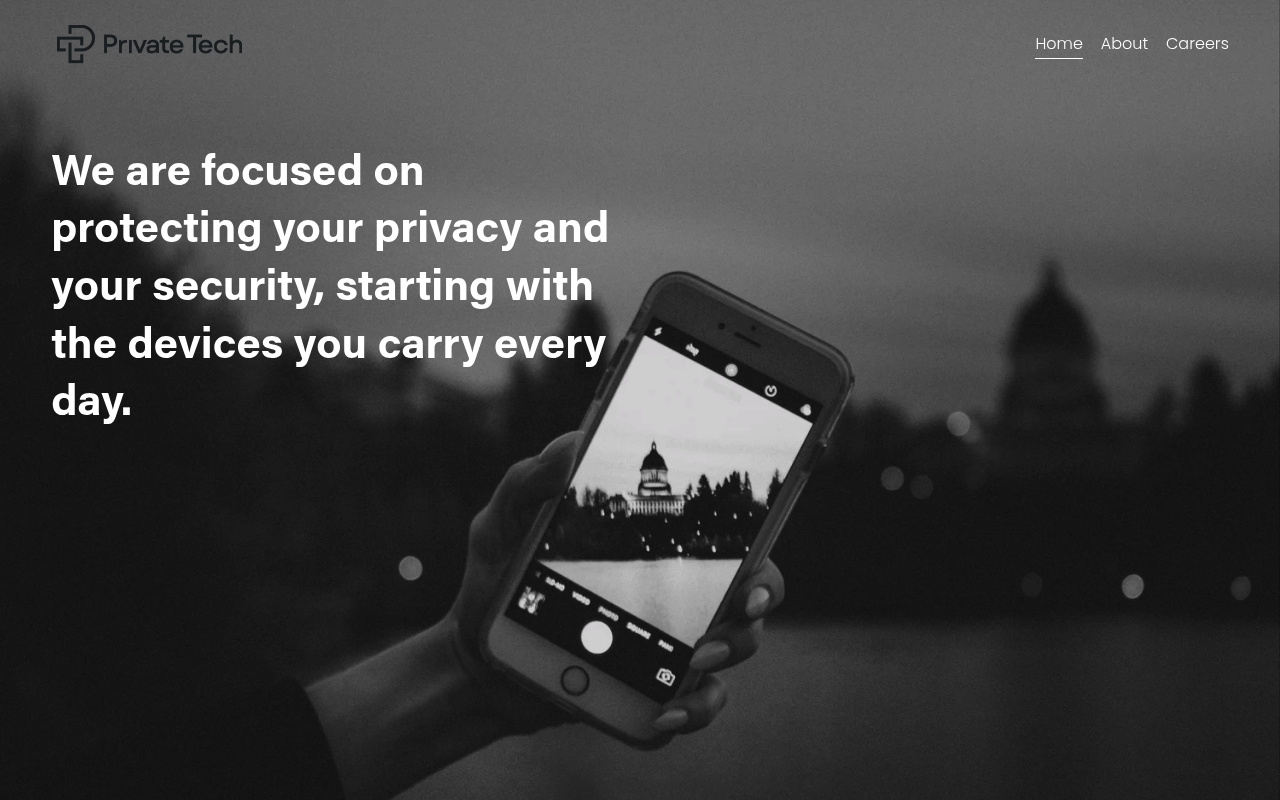 Private Tech website