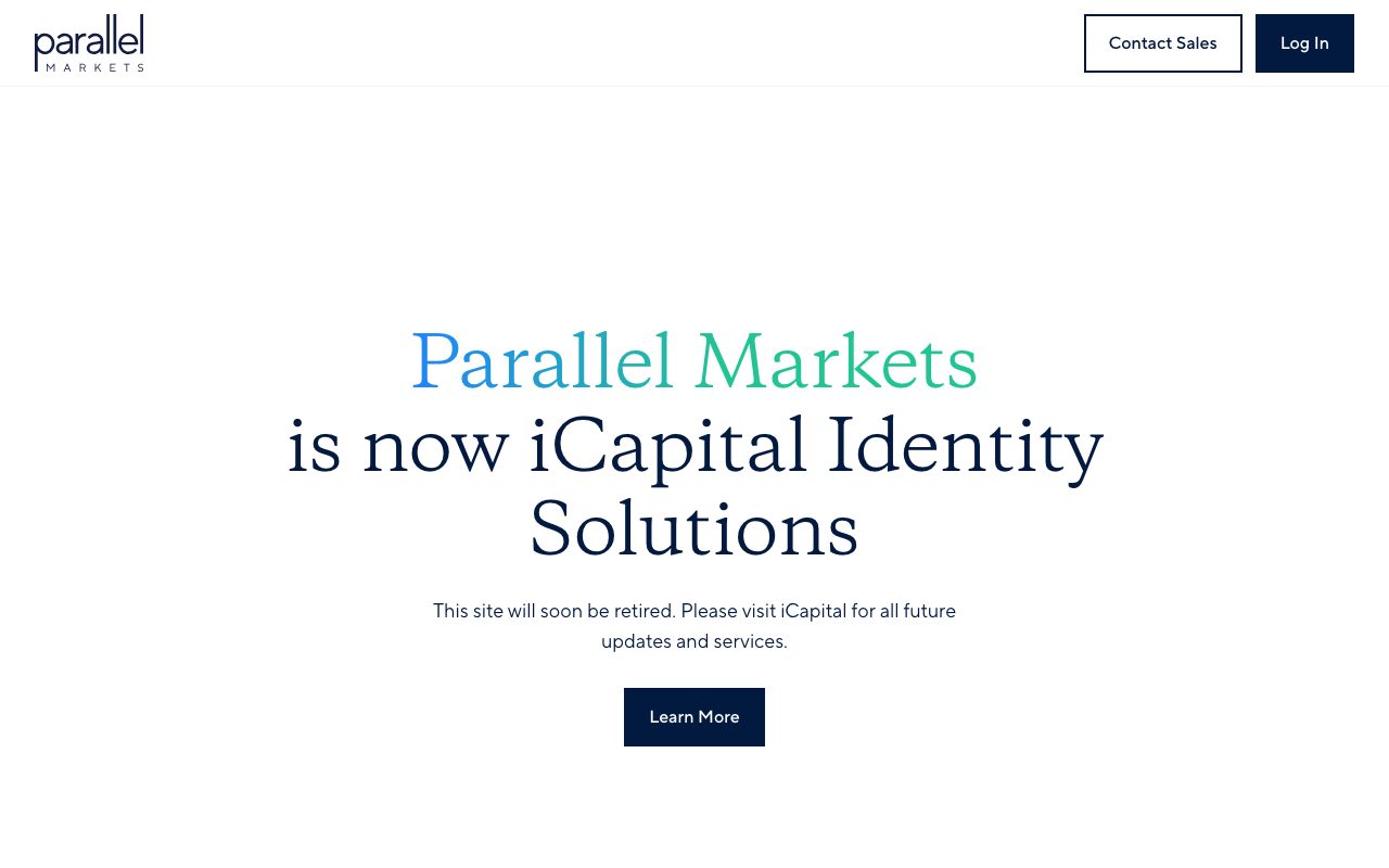 Parallel Markets website