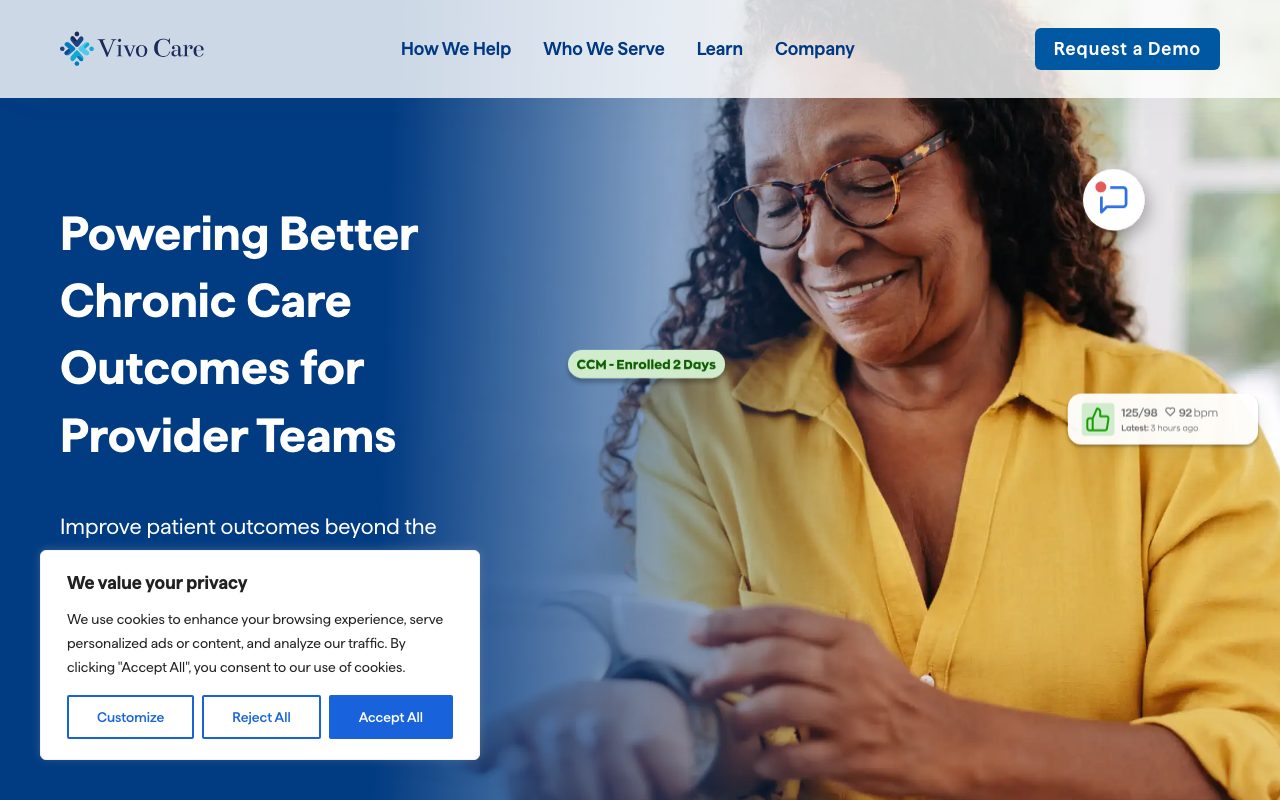 Optimize Health website