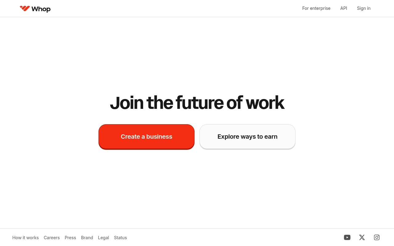 Whop website