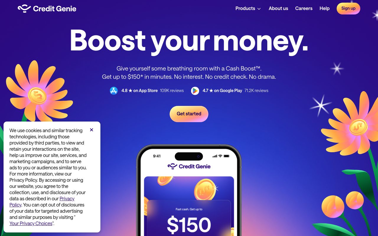 Credit Genie website