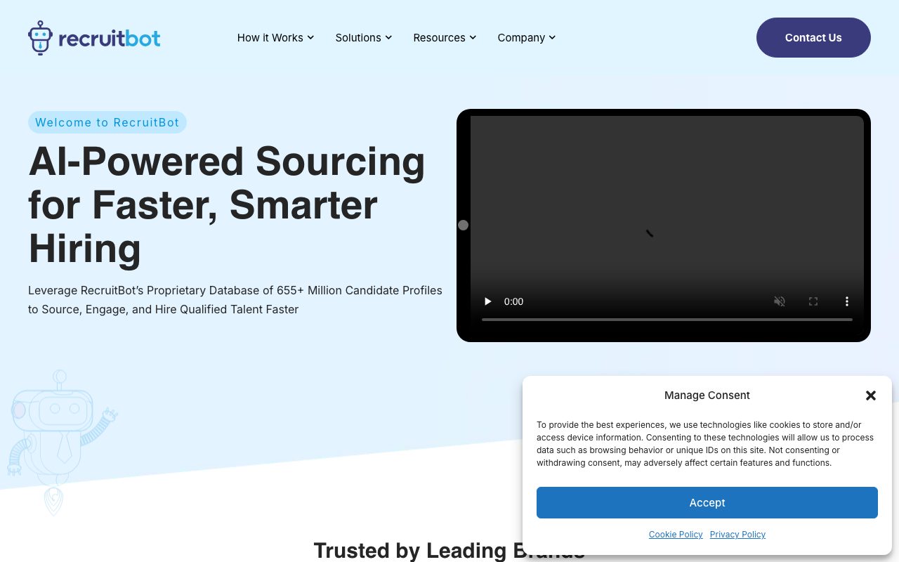 RecruitBot website