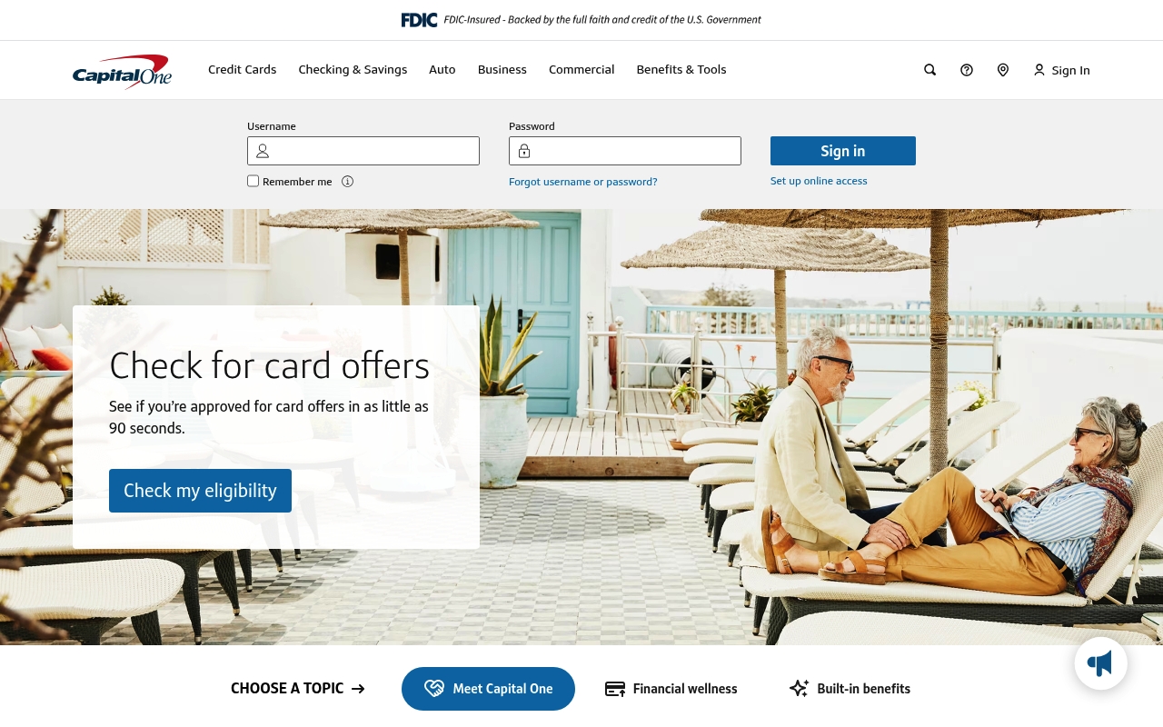 Capital One website