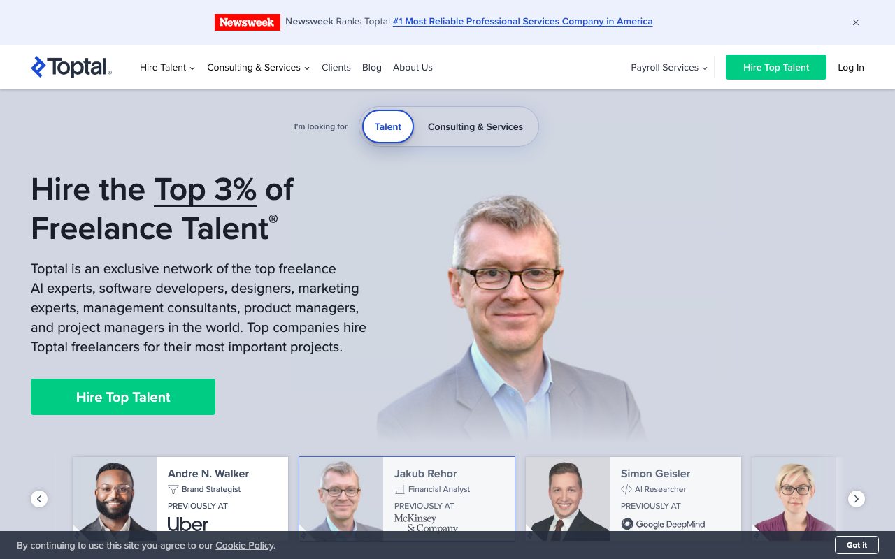 Toptal website
