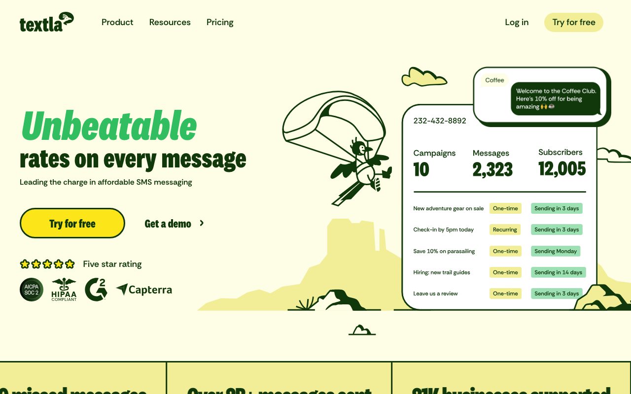 Textla website
