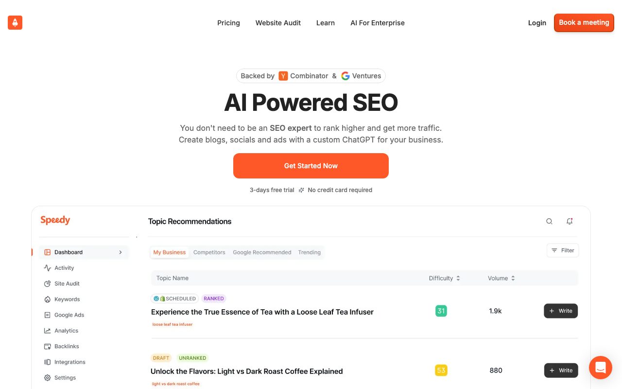Speedy Brand website