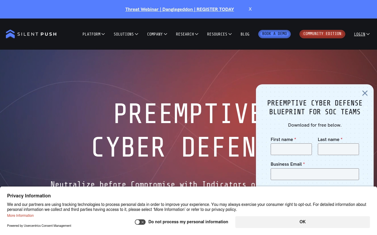 Silent Push website