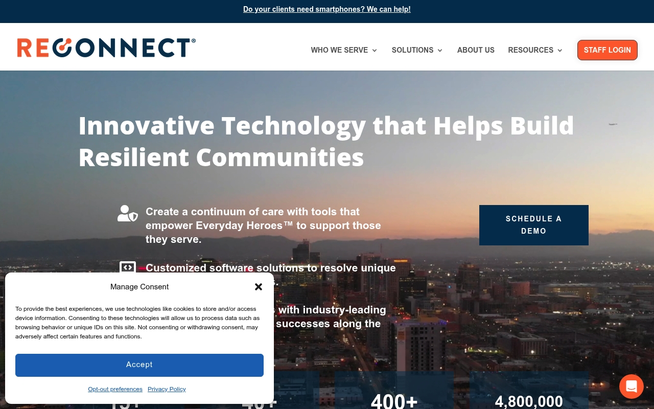 Reconnect website