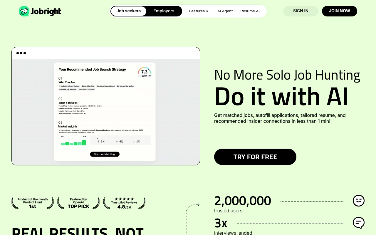 Jobright website
