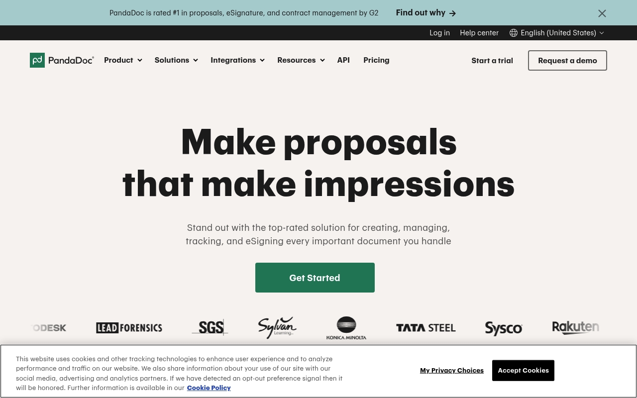 PandaDoc website