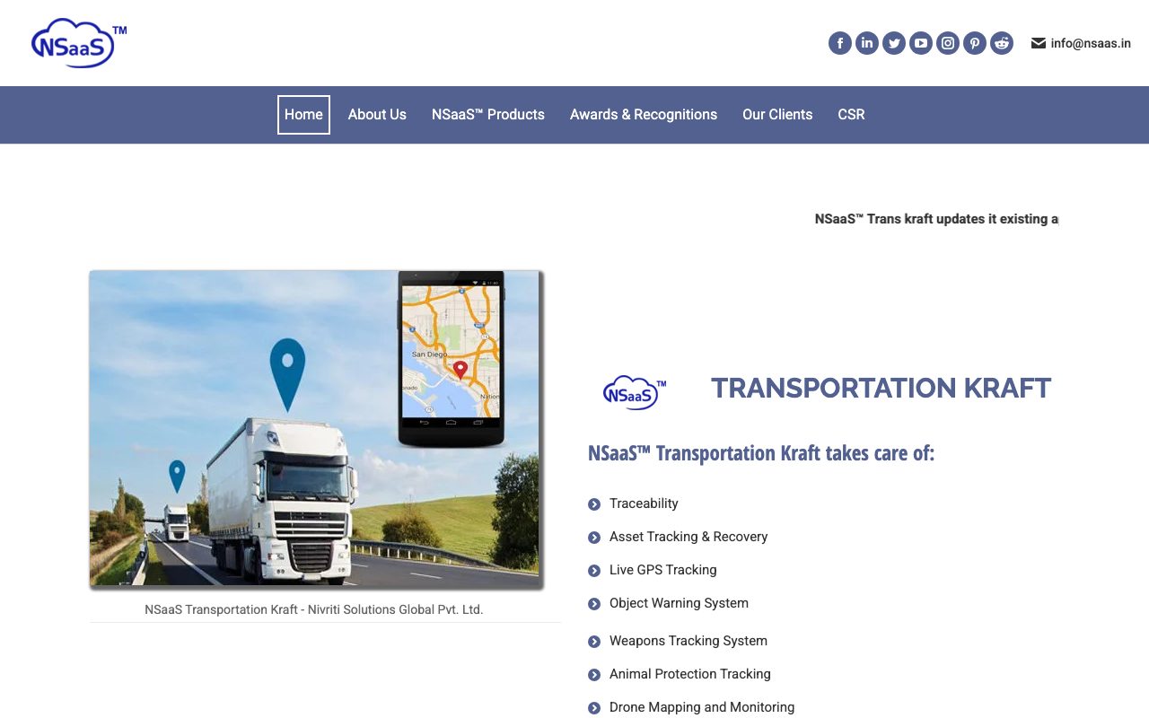 Nivriti Solutions Gloabl website
