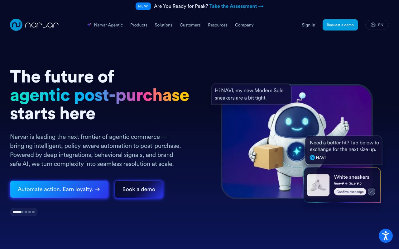 Narvar website