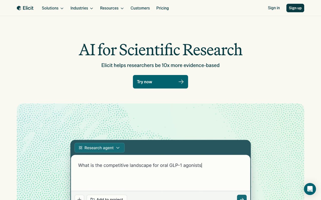 Elicit website