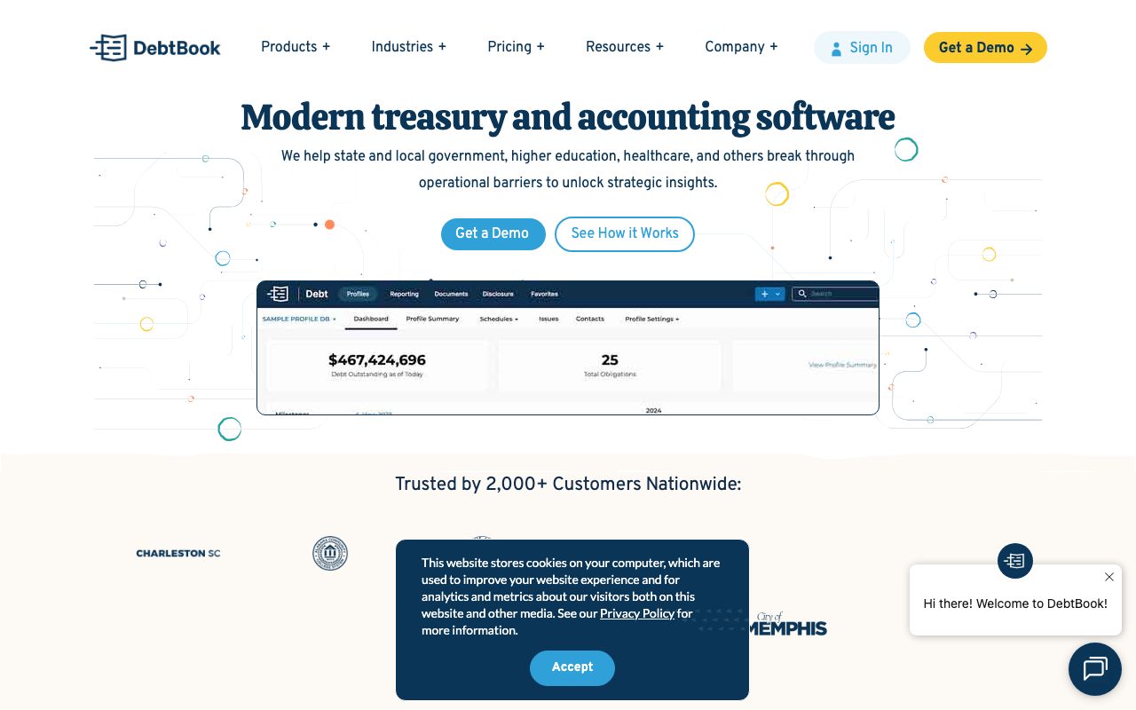 DebtBook website