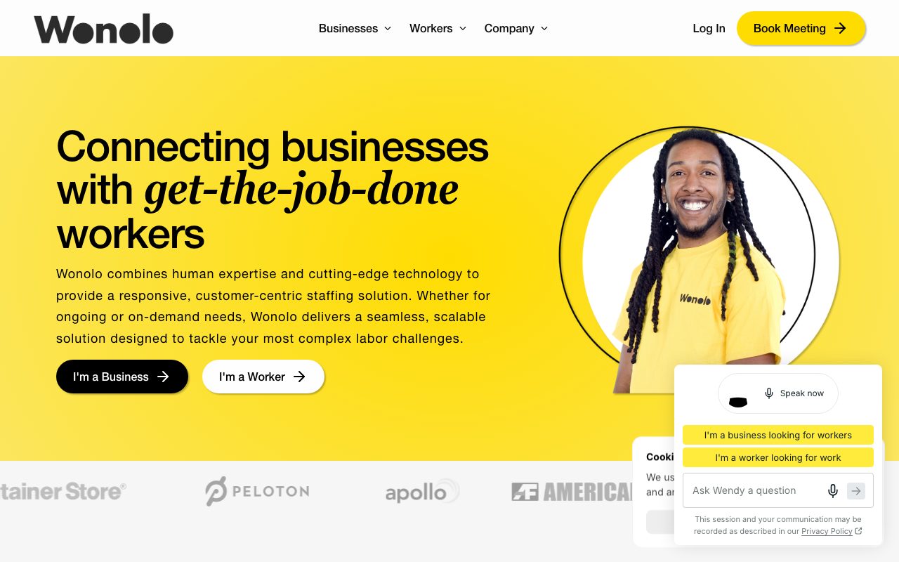 Wonolo website