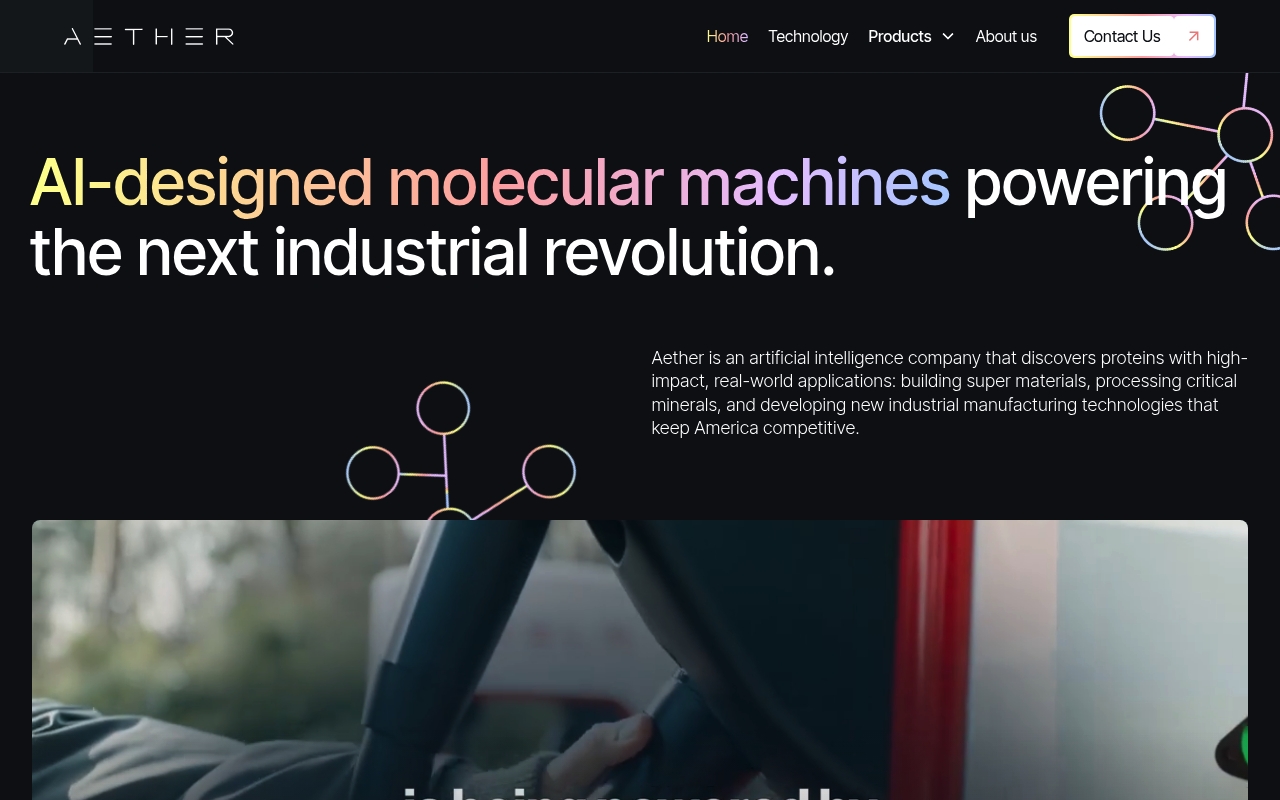 Aether Biomachines website