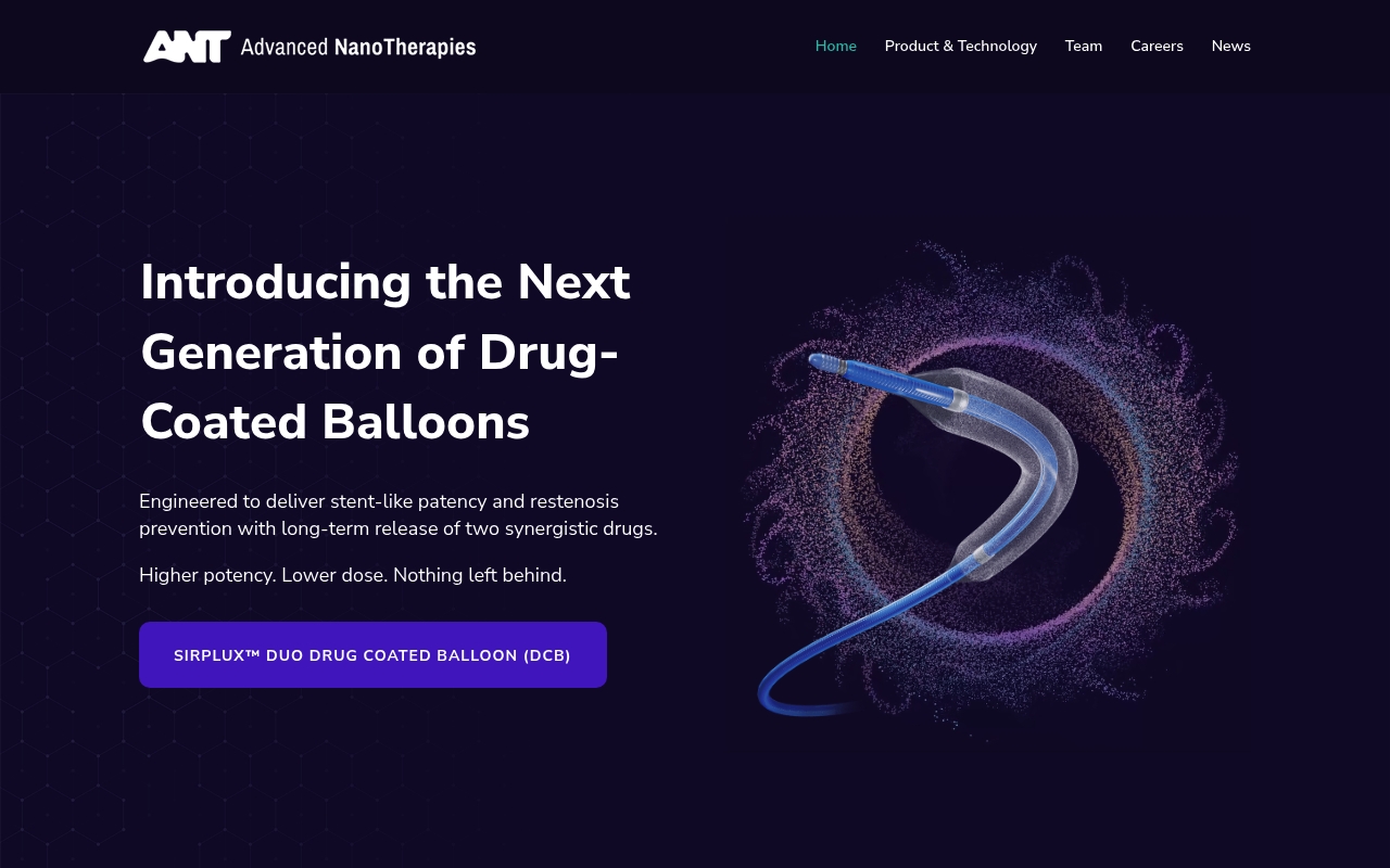 Advanced NanoTherapies website