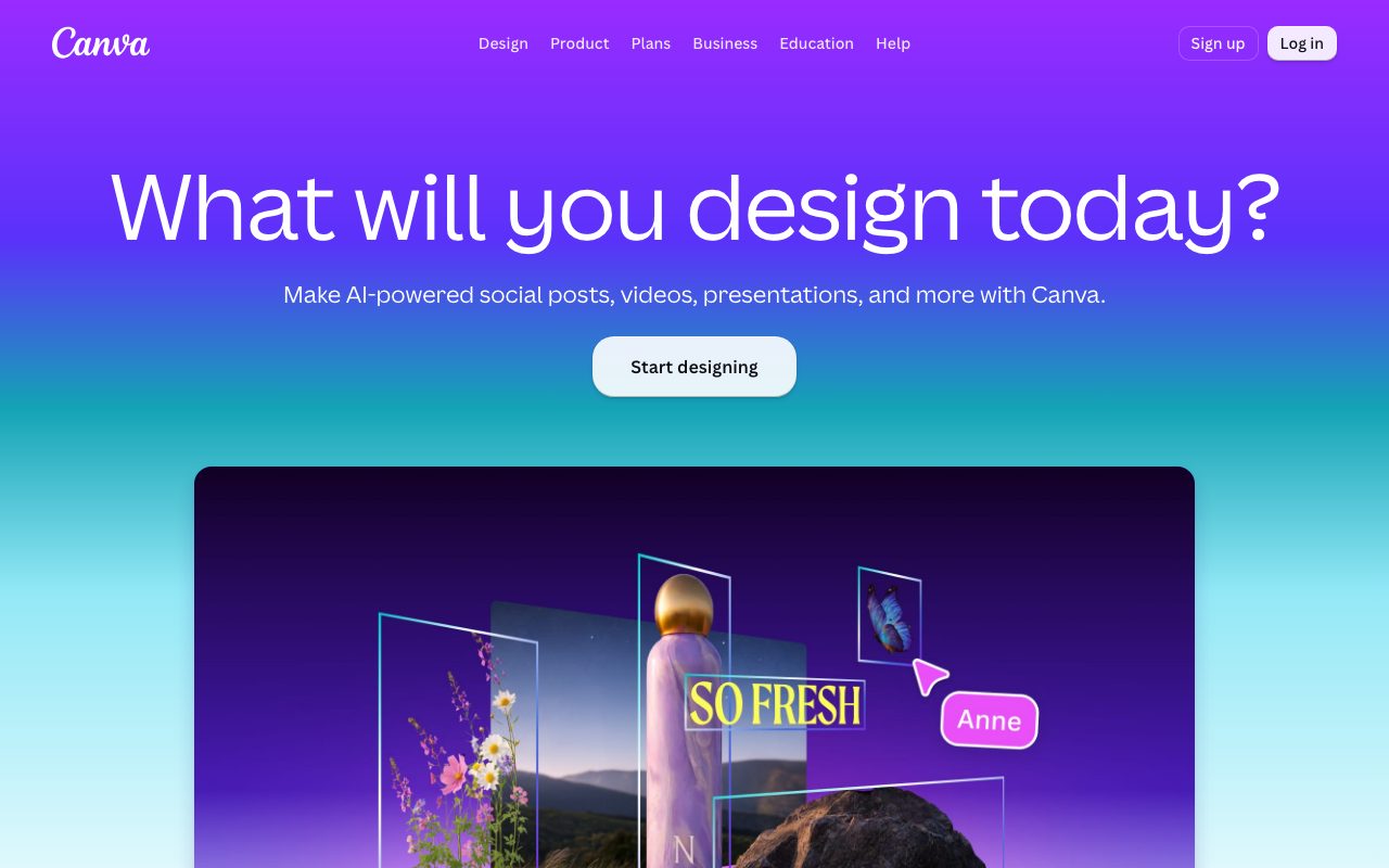 Canva website