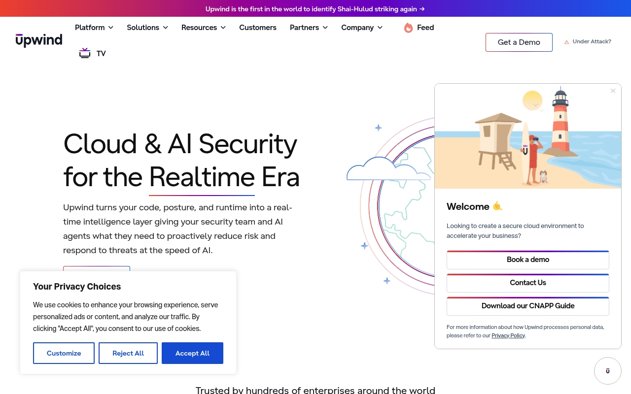 Upwind Security website