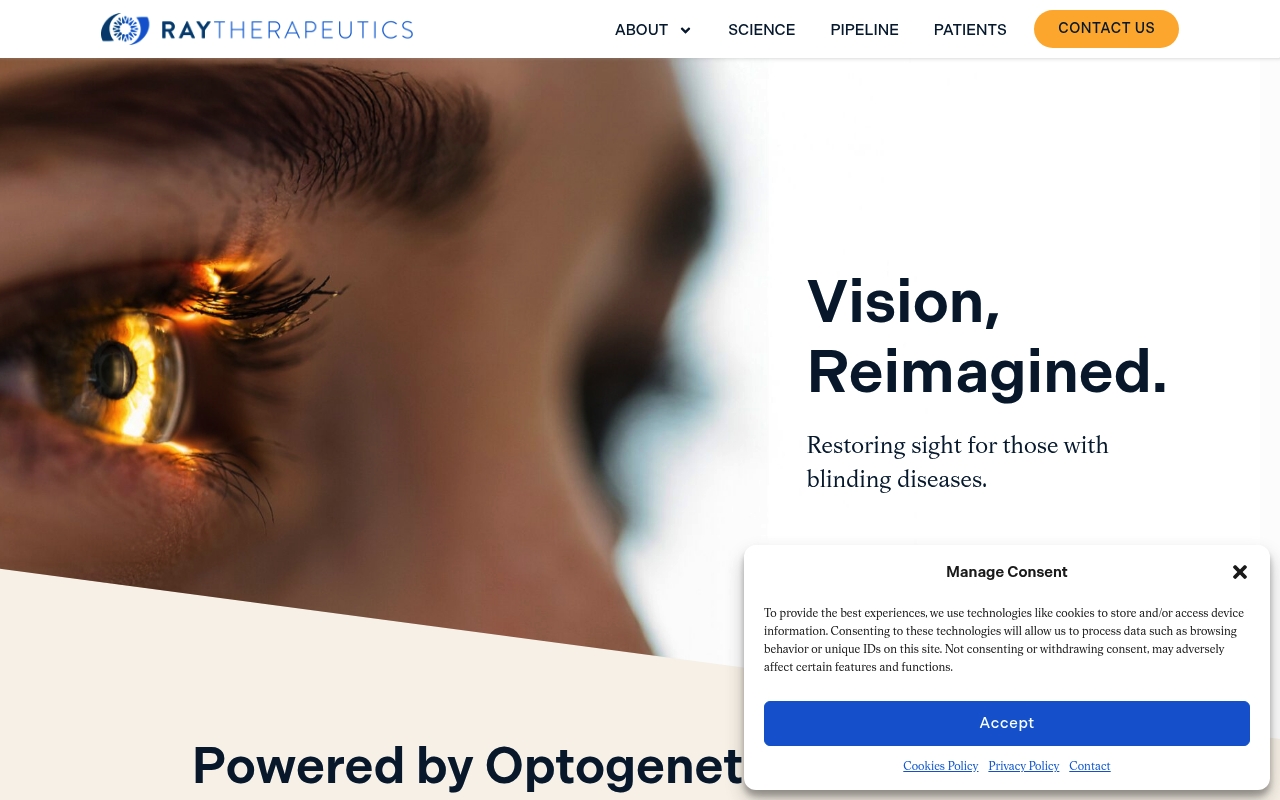 Ray Therapeutics website