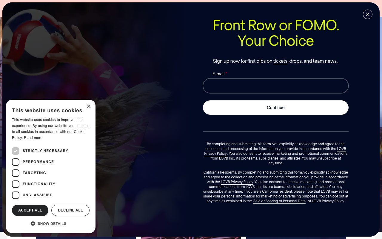League One Volleyball website