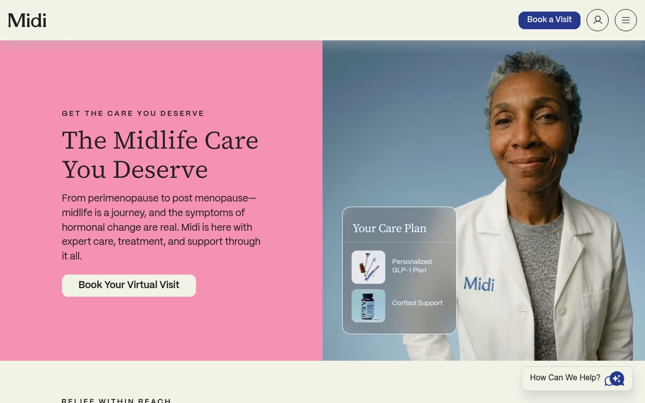 Midi Health website