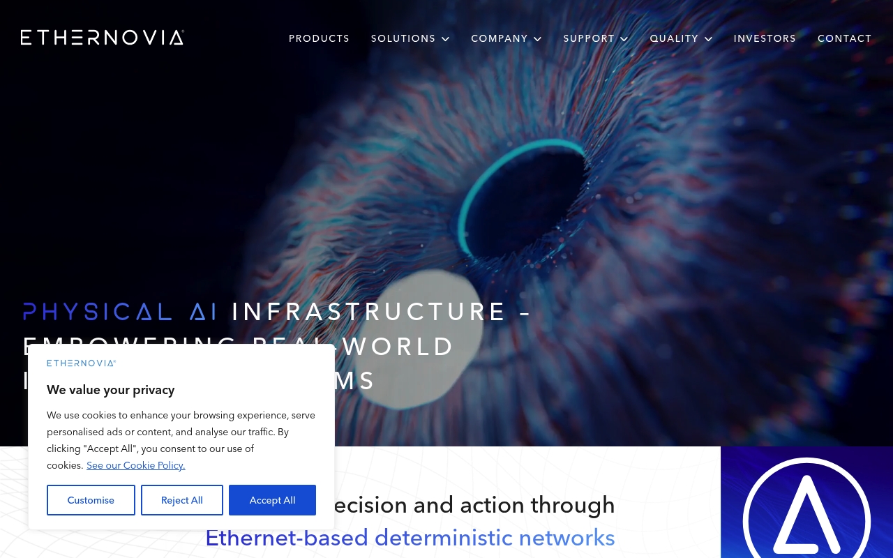 Ethernovia website
