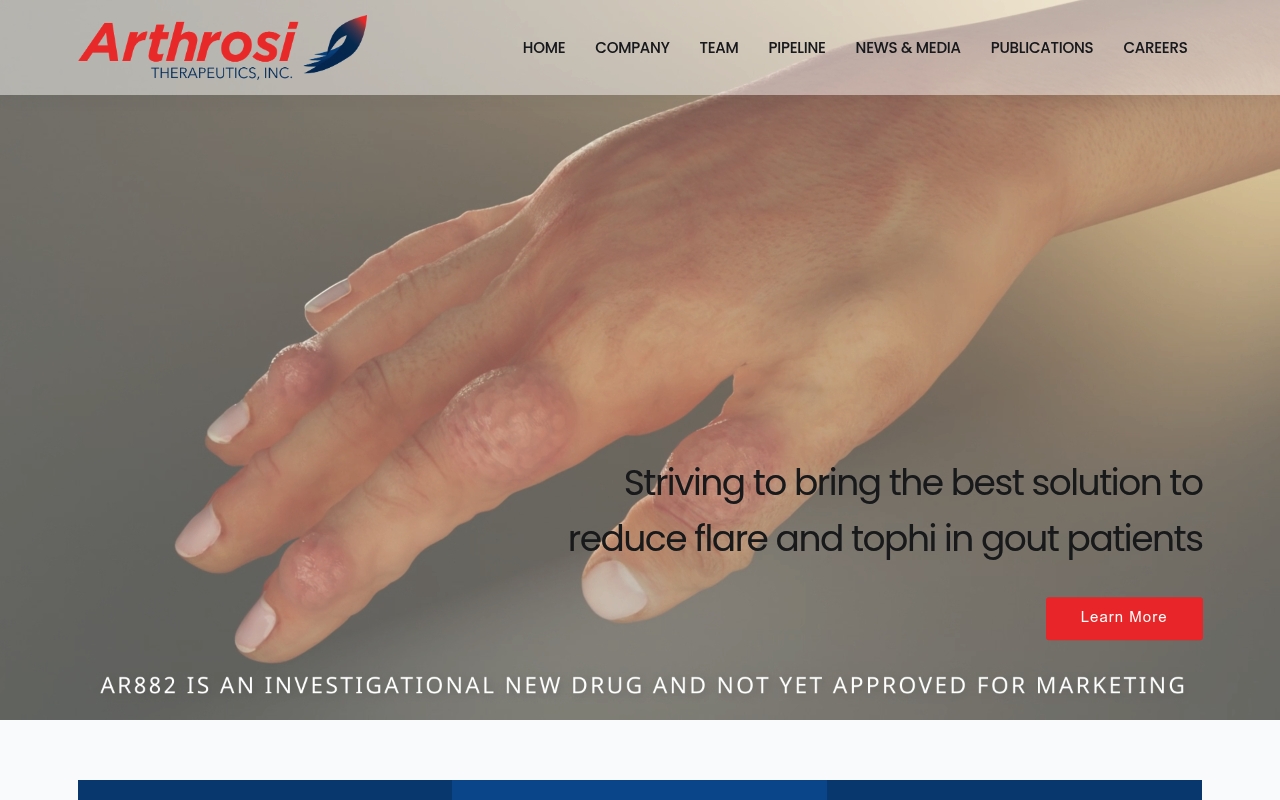 Arthrosi Therapeutics website