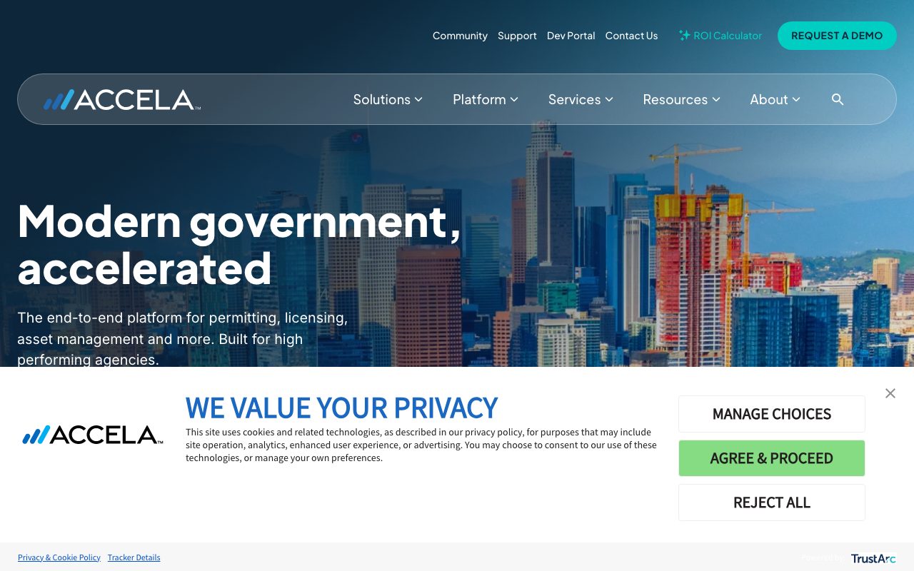 Accela website