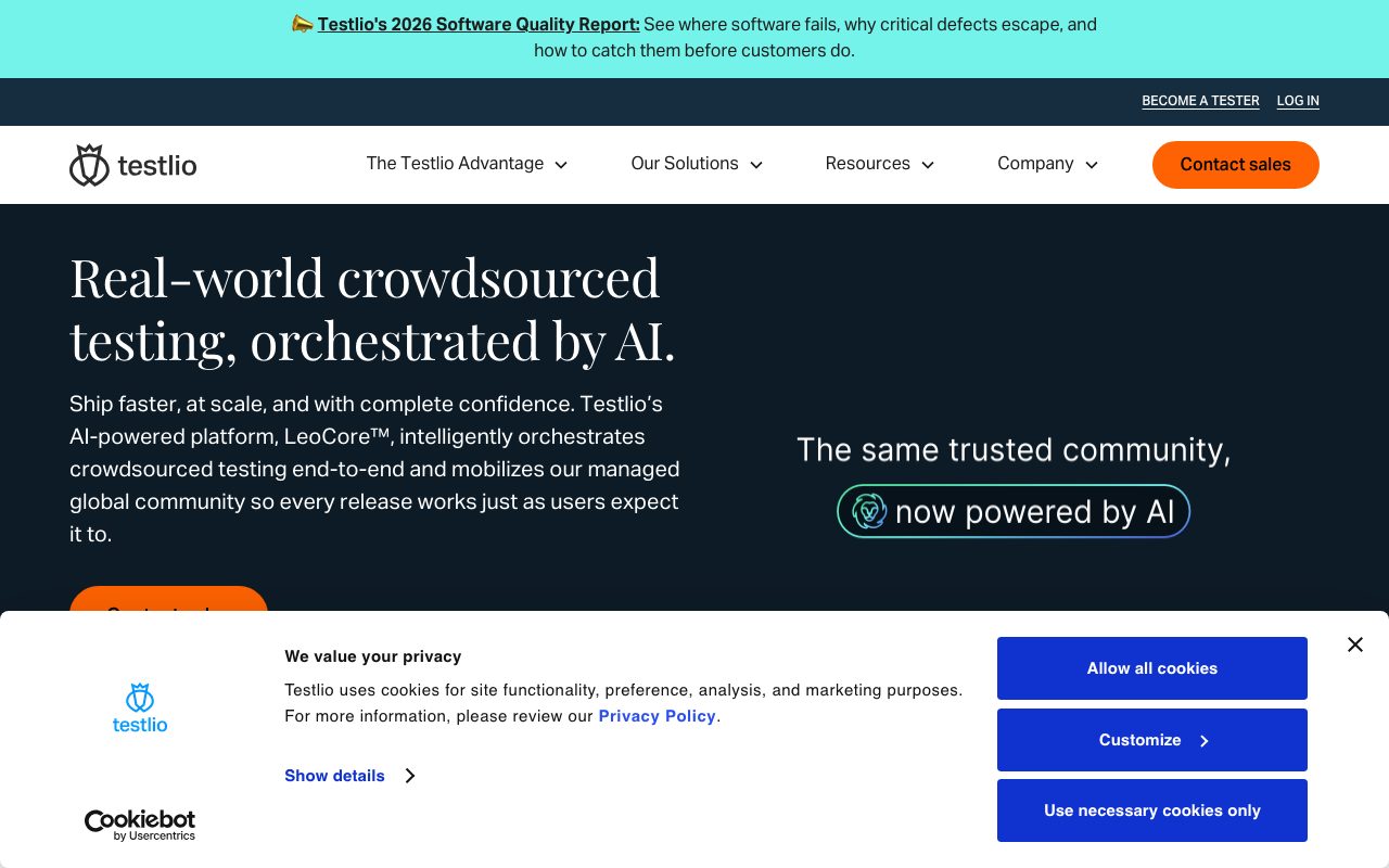 Testlio website